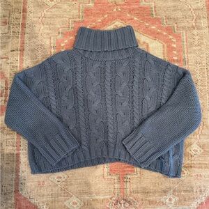 Love Tree Blue Turtleneck Sweater